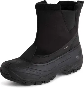 POLAR Mens Waterproof Outsole Deep Tread Fully Faux Fur Lined Winter Durable Snow Boots