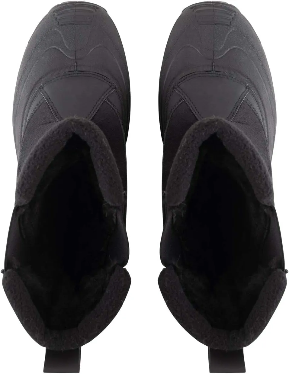 POLAR Mens Waterproof Outsole Deep Tread Fully Faux Fur Lined Winter Durable Snow Boots