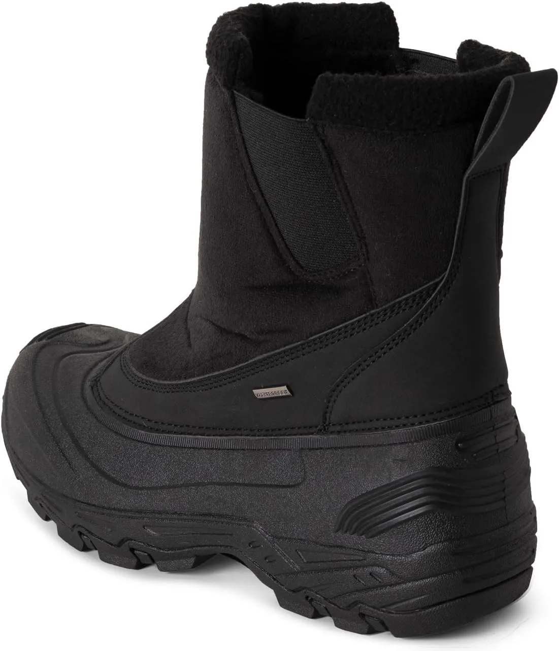 POLAR Mens Waterproof Outsole Deep Tread Fully Faux Fur Lined Winter Durable Snow Boots