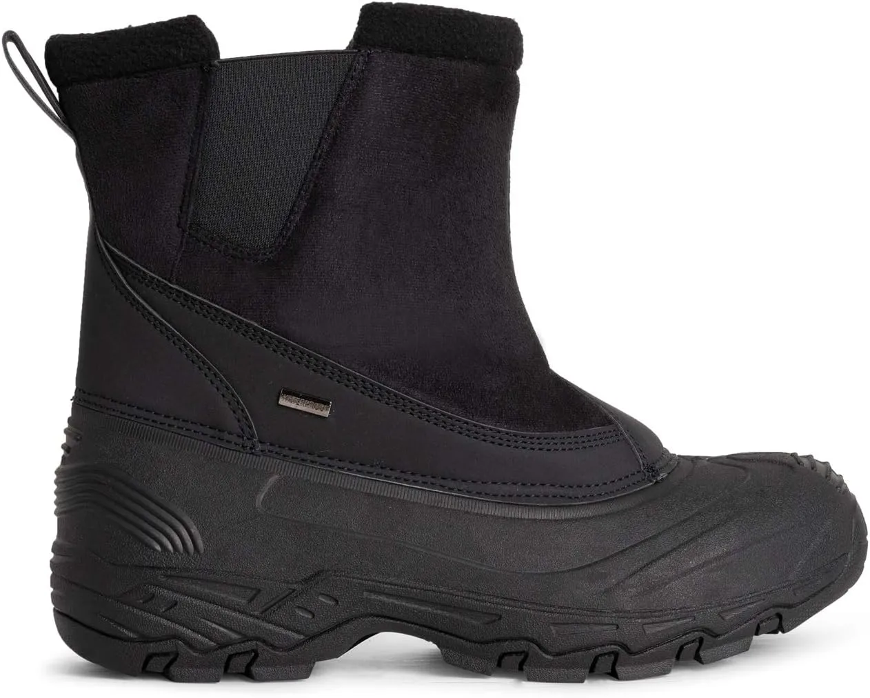 POLAR Mens Waterproof Outsole Deep Tread Fully Faux Fur Lined Winter Durable Snow Boots