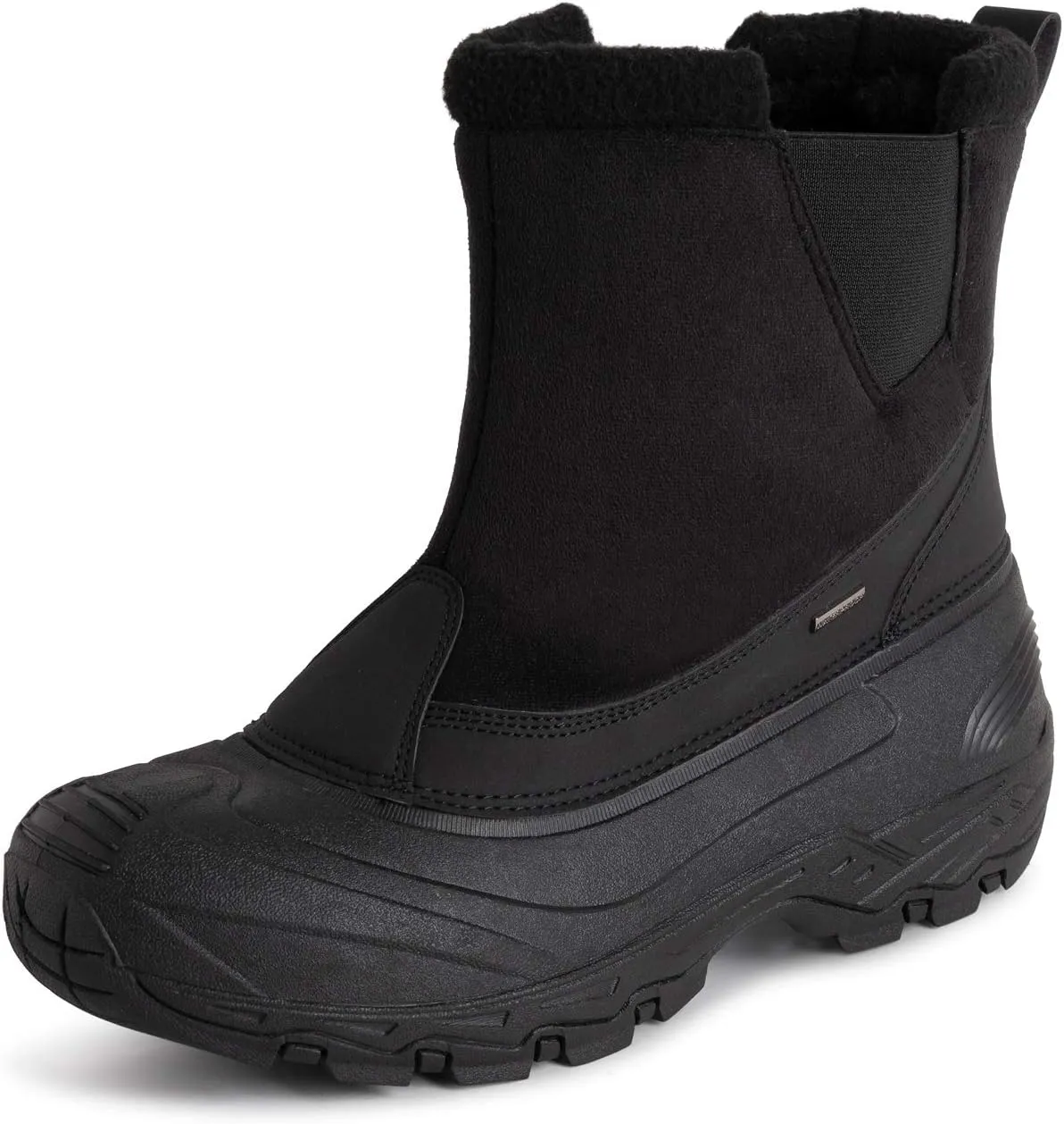 POLAR Mens Waterproof Outsole Deep Tread Fully Faux Fur Lined Winter Durable Snow Boots