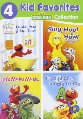 Sesame Street 4 Kid Favorites Collection (Families, Mail & Bath Time! / Sing, Hoot & Howl! / Let's Make Music / The Alphabet Jungle Game) [DVD]