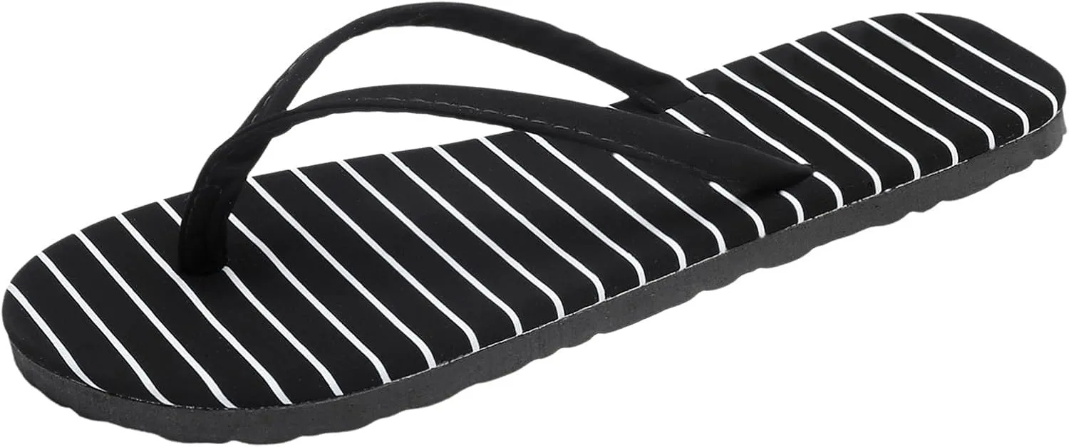 Slim Flip Flops for Women Lightweight Memory Foam Flats Slippers Beach Basic Thong Sandals Summer Rubber Shower Shoes