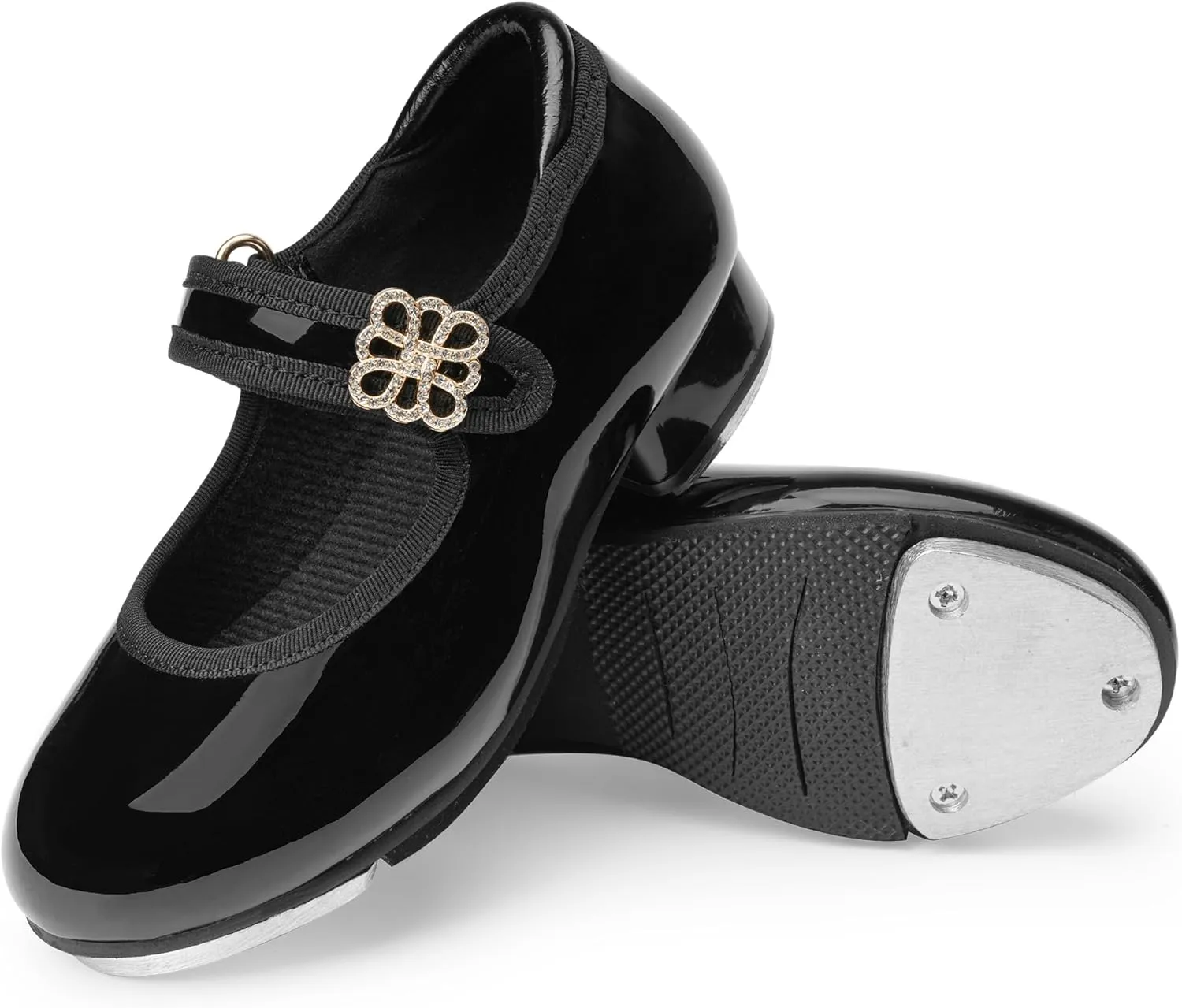 Stelle Girls Tap Shoes Boys Buckle PU Leather Dance Shoes(Toddler/Little Kid/Big Kid)