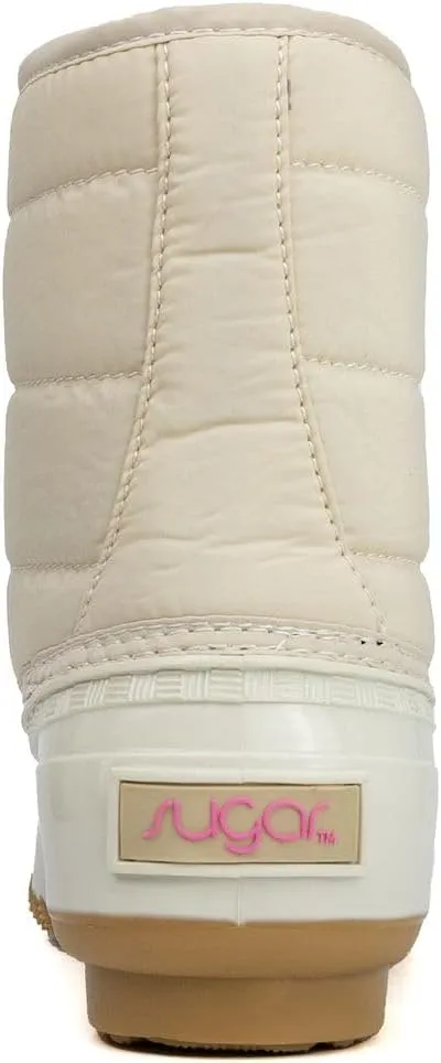 Sugar Women's Glitter Duck Boots | Stylish Lace-Up, Cozy Traction Sole | Perfect for Cold, Rainy, or Snowy Days | Trendy Booties - Skipper