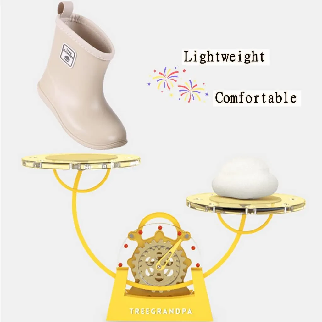 Toddler Rain Boots Baby Rain Boots Short rain Boots for Toddler Easy-on Lightweight and Waterproof