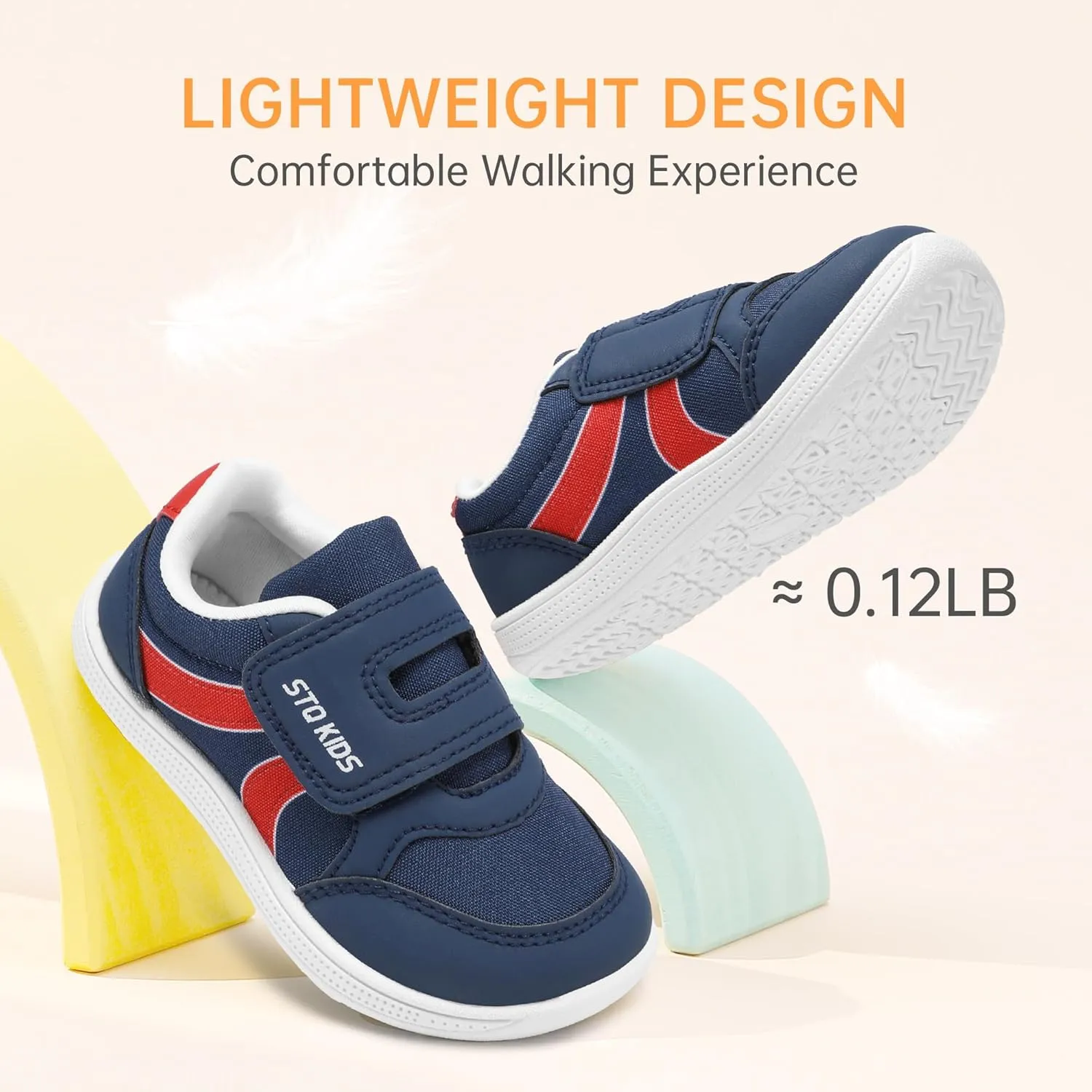 Toddler Wide Toe Box Barefoot Shoes Boys Girls Sneakers Kids Tennis Shoes Preschool Non Slip Lightweight Comfortable First Walking Shoes Running Outdoor Activities