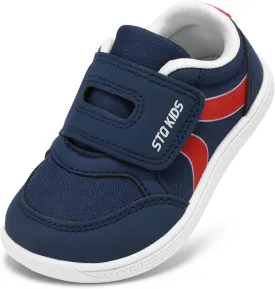 Toddler Wide Toe Box Barefoot Shoes Boys Girls Sneakers Kids Tennis Shoes Preschool Non Slip Lightweight Comfortable First Walking Shoes Running Outdoor Activities
