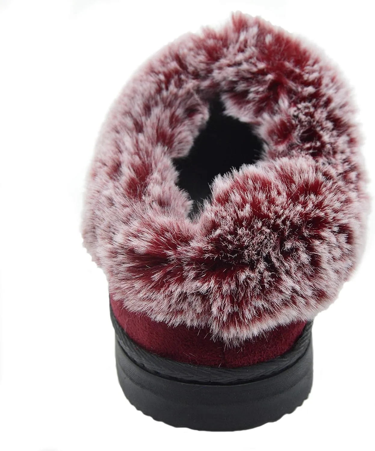 UBXRIN Womens Fuzzy Memory Foam Slippers Boots Cozy Faux Fur House Shoes Indoor Outdoor Rubber Sole Anti-Skid