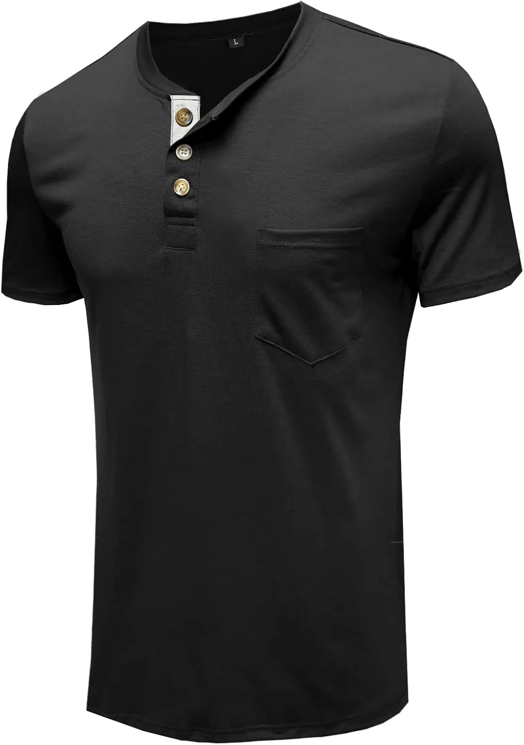 Uposiut Mens Henley Shirts Long/Short Sleeve T Shirt Fashion Casual Basic Plain Cotton Tee Shirts