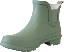 Women's Rubber Rain Boots Waterproof And Anti-slipping Rainboots For Women Stylish Light Ankle Rain Shoes-Runs 1 size samller