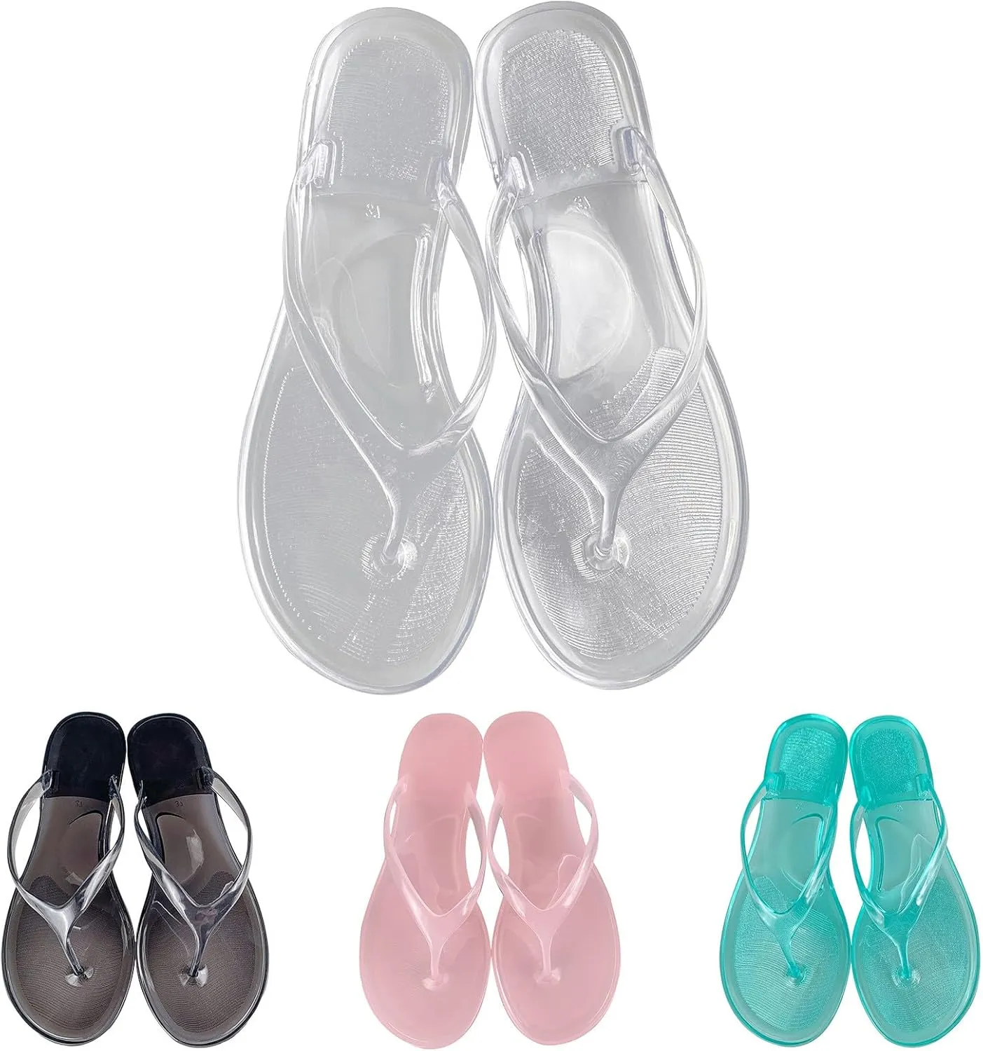 Women's Thong Flat Sandal Slim Flip Flops Summer Rubber Shower Shoes Comfortale Non Slip Beach Slides Footwear