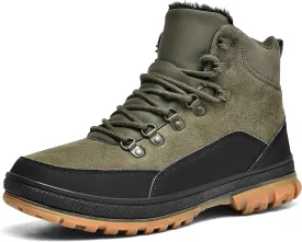 Wondamo Men's Snow Boots Lightweight Waterproof Winter Boots Fur Lined Anti-slip Cold Weather Shoes