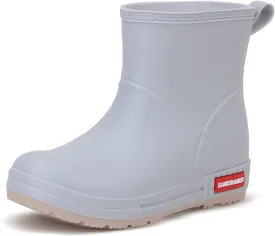 YUHITYGZGS Short Rain Boots for Women and Men, Lightweight Waterproof Garden Boots, Anti-Slip Chelsea Womens Rain Boots, Stylish Mid Heel rubber Ankle Booties with Comfy Insoles for Outdoor